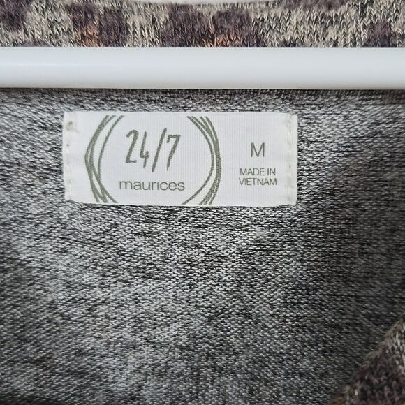 Maurices 24/7 Leopard Triple Strap Mini Dress Cozy Brushed Knit Women's Shift - Picture 7 of 11